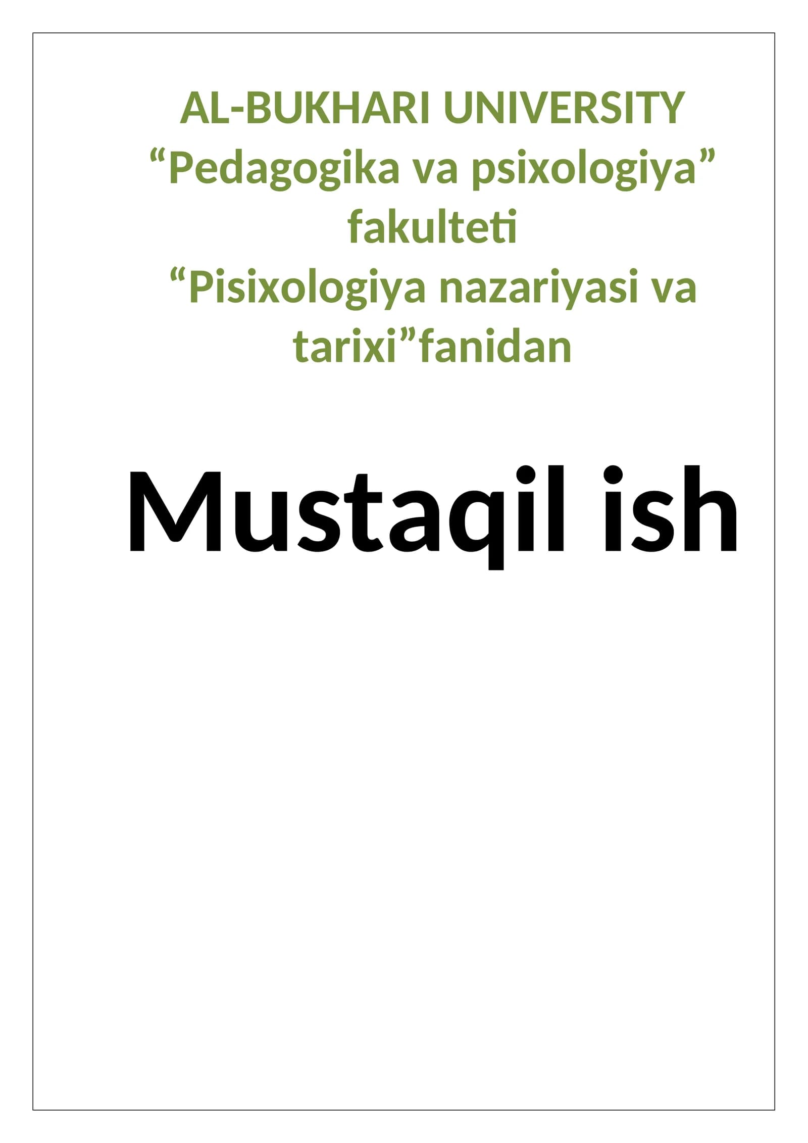 Kuzatish va eksperiment metod.
