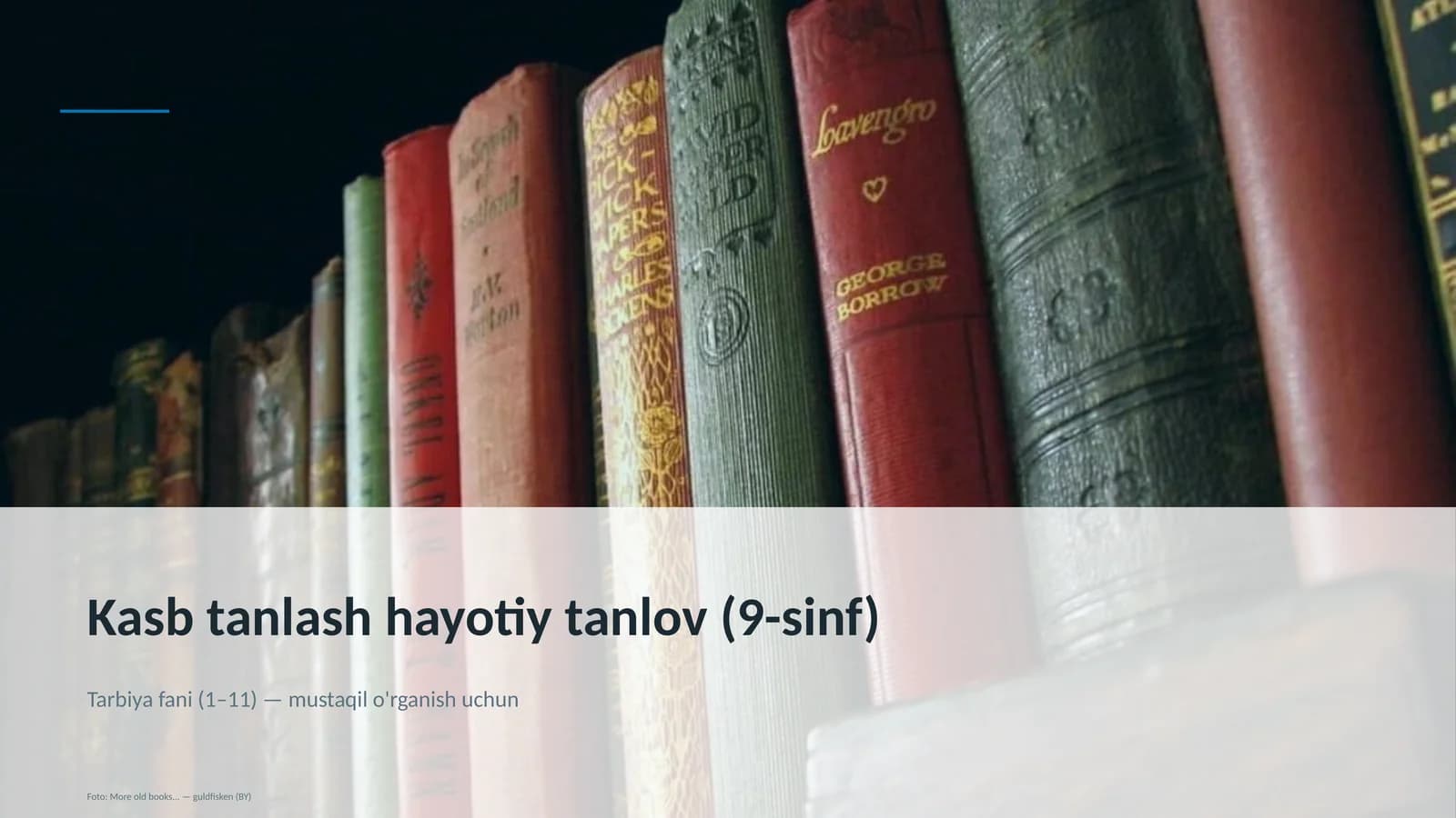 Kasb tanlash hayotiy tanlov (9-sinf)