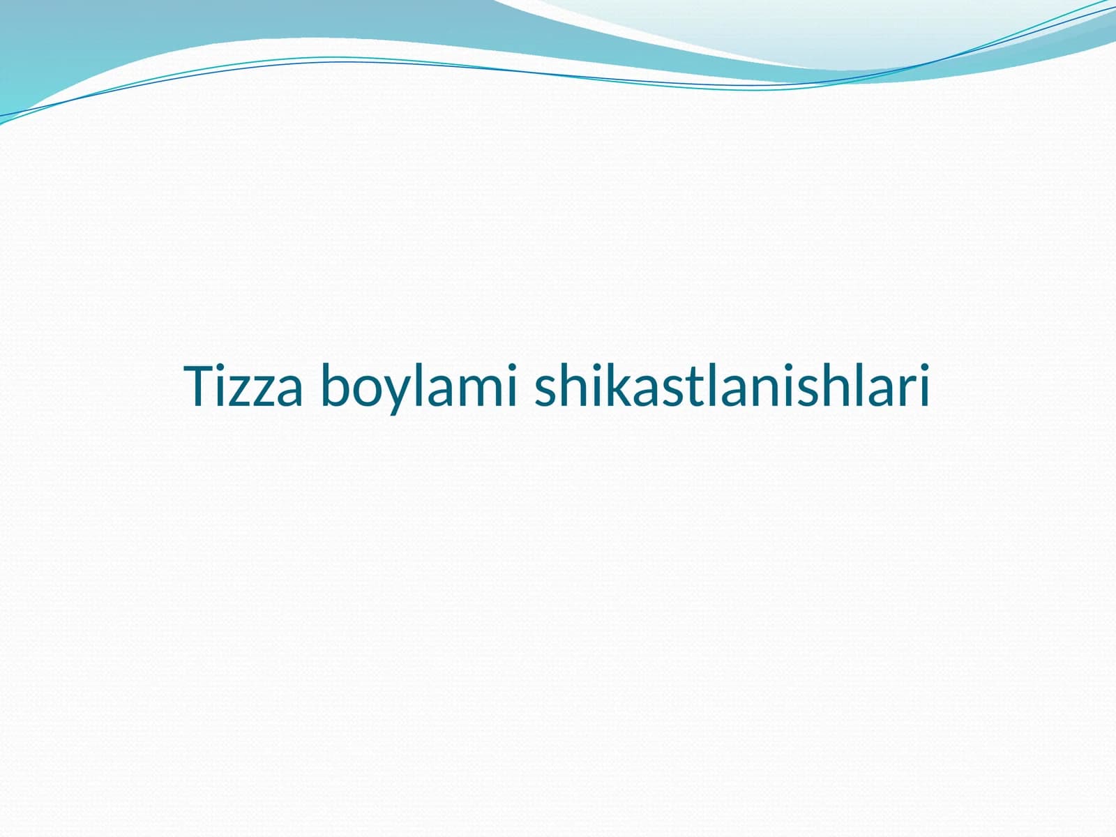 Tizza boylami shikastlanishlari
