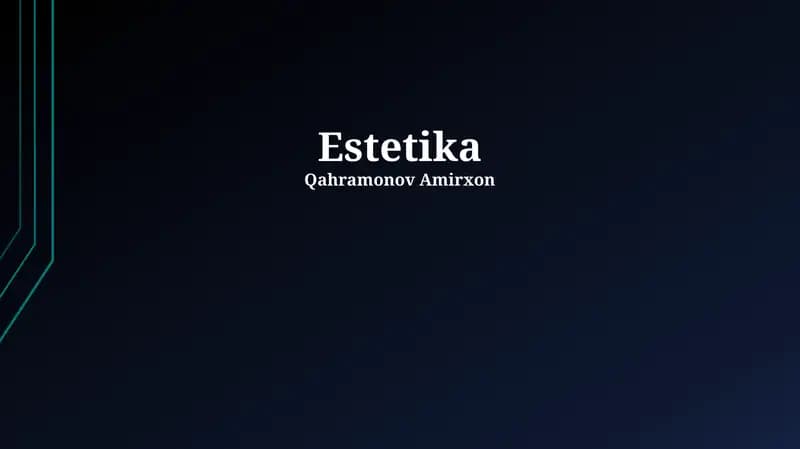 Estetika