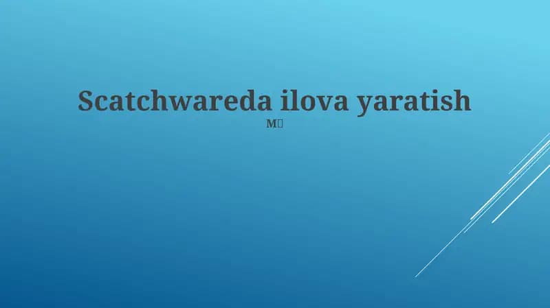 Scratch Asoslari