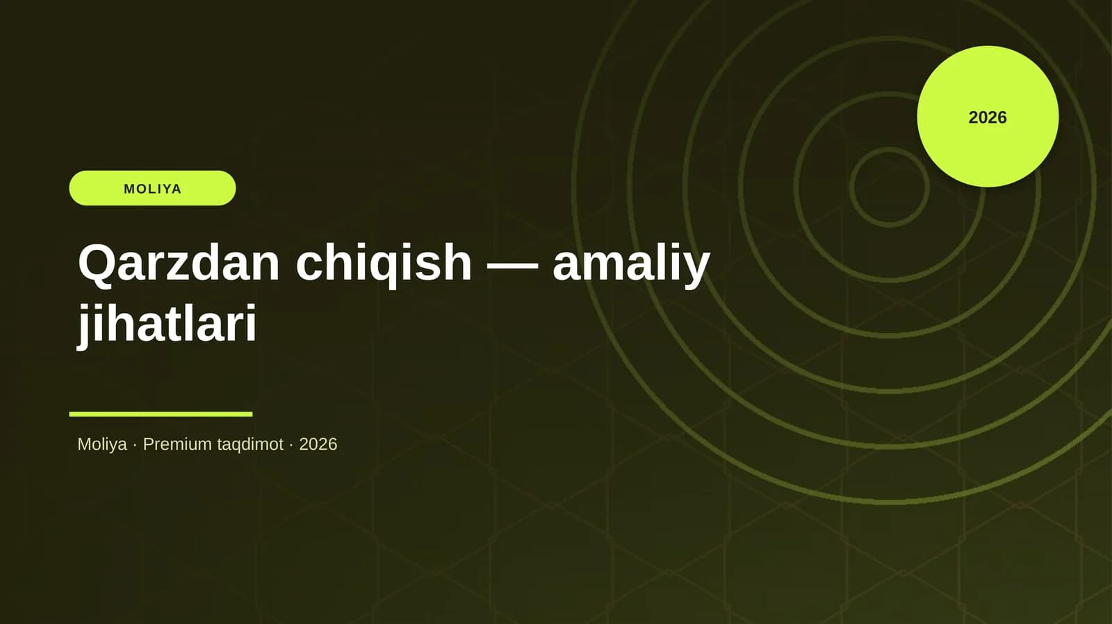 Qarzdan chiqish — amaliy jihatlari