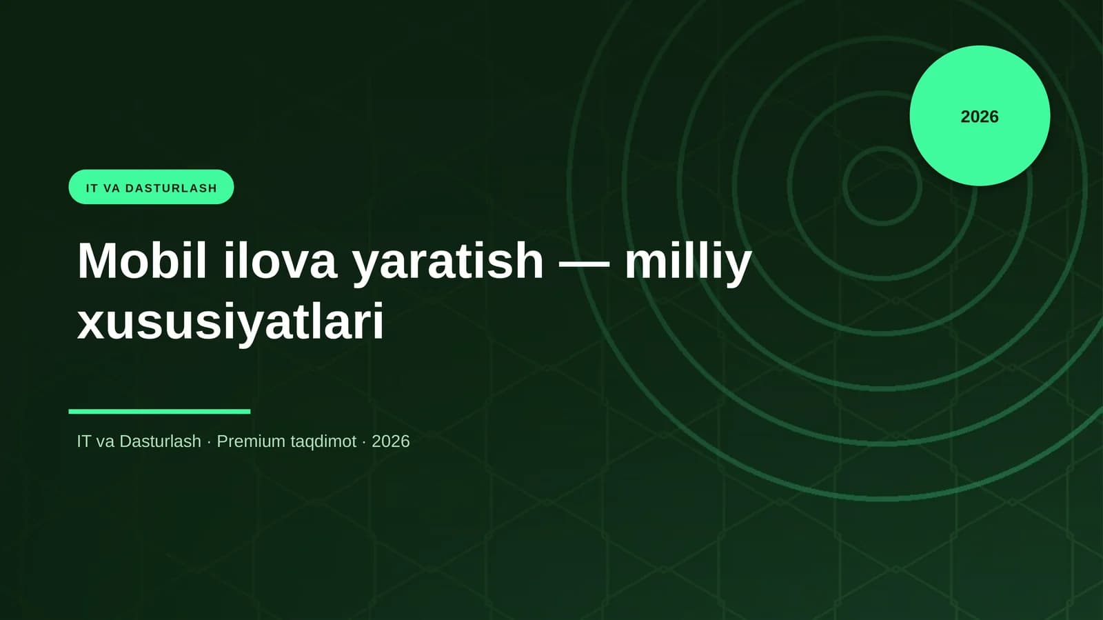 Mobil ilova yaratish — milliy xususiyatlari