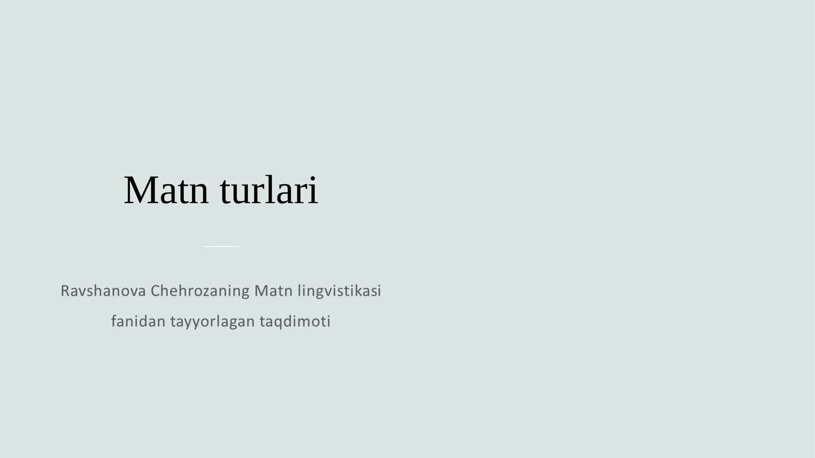 Matn turlari