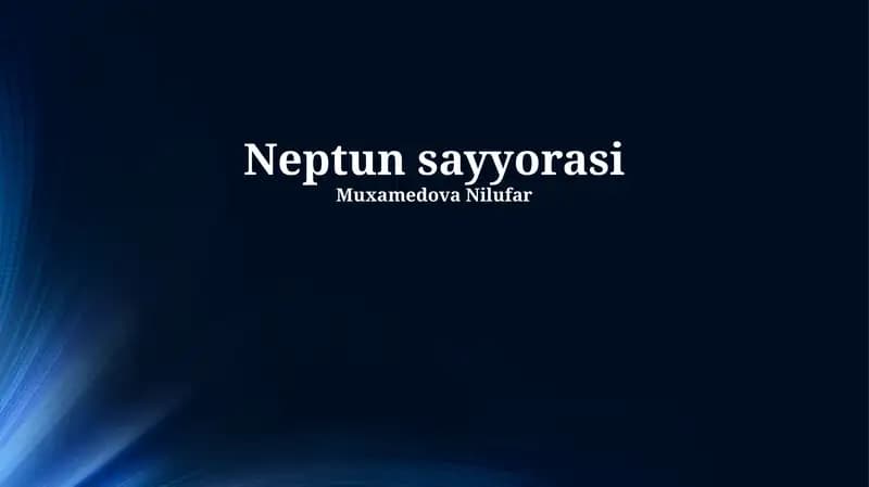 Neptun sayyorasi