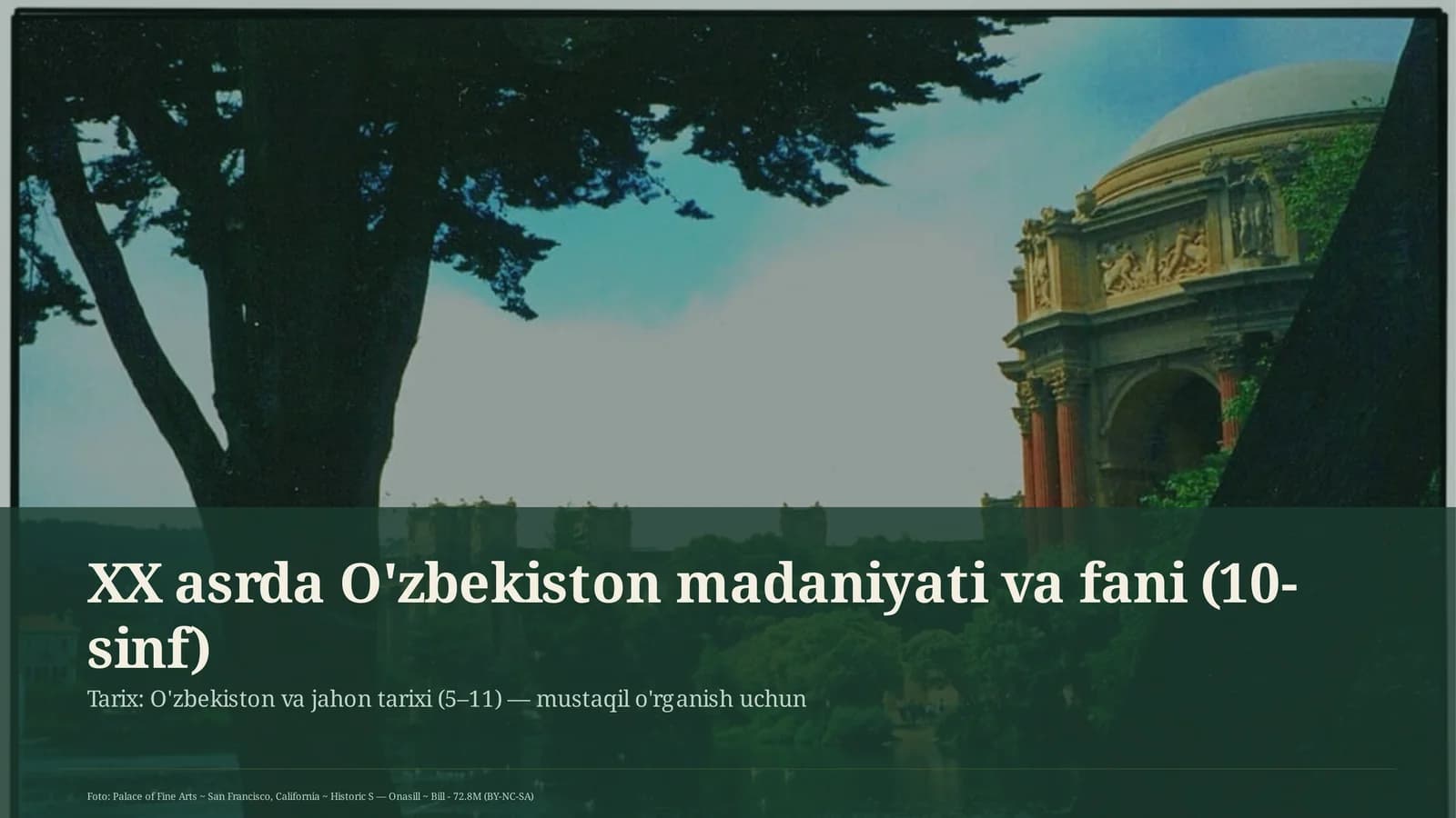 O'zbekiston madaniyati va fani (10-sinf)