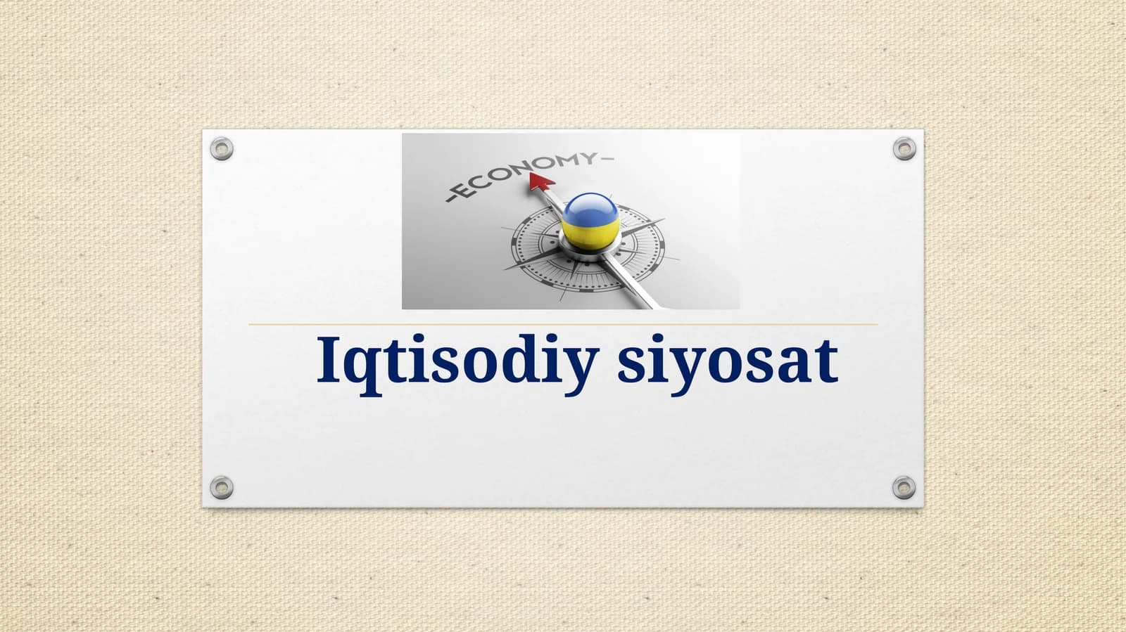 Iqtisodiy siyosat