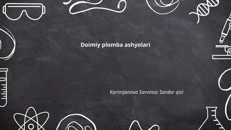 Doimiy plomba ashyolari
