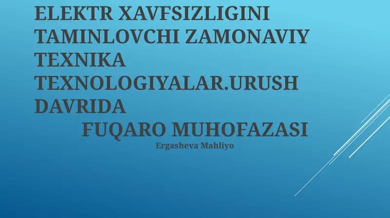 Elektr Xavfsizligi
