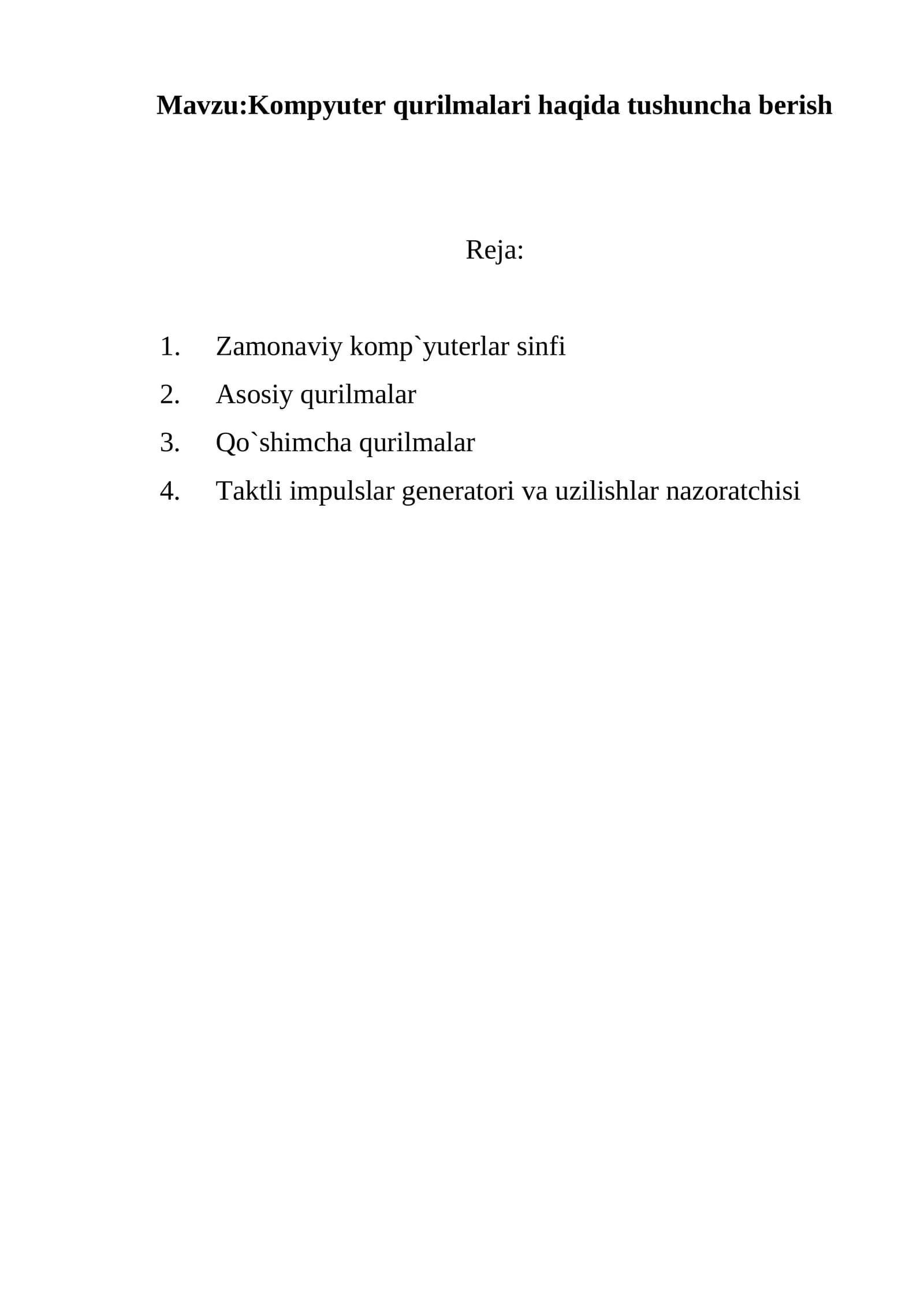 Zamonaviy komp`yuterlar sinfi
