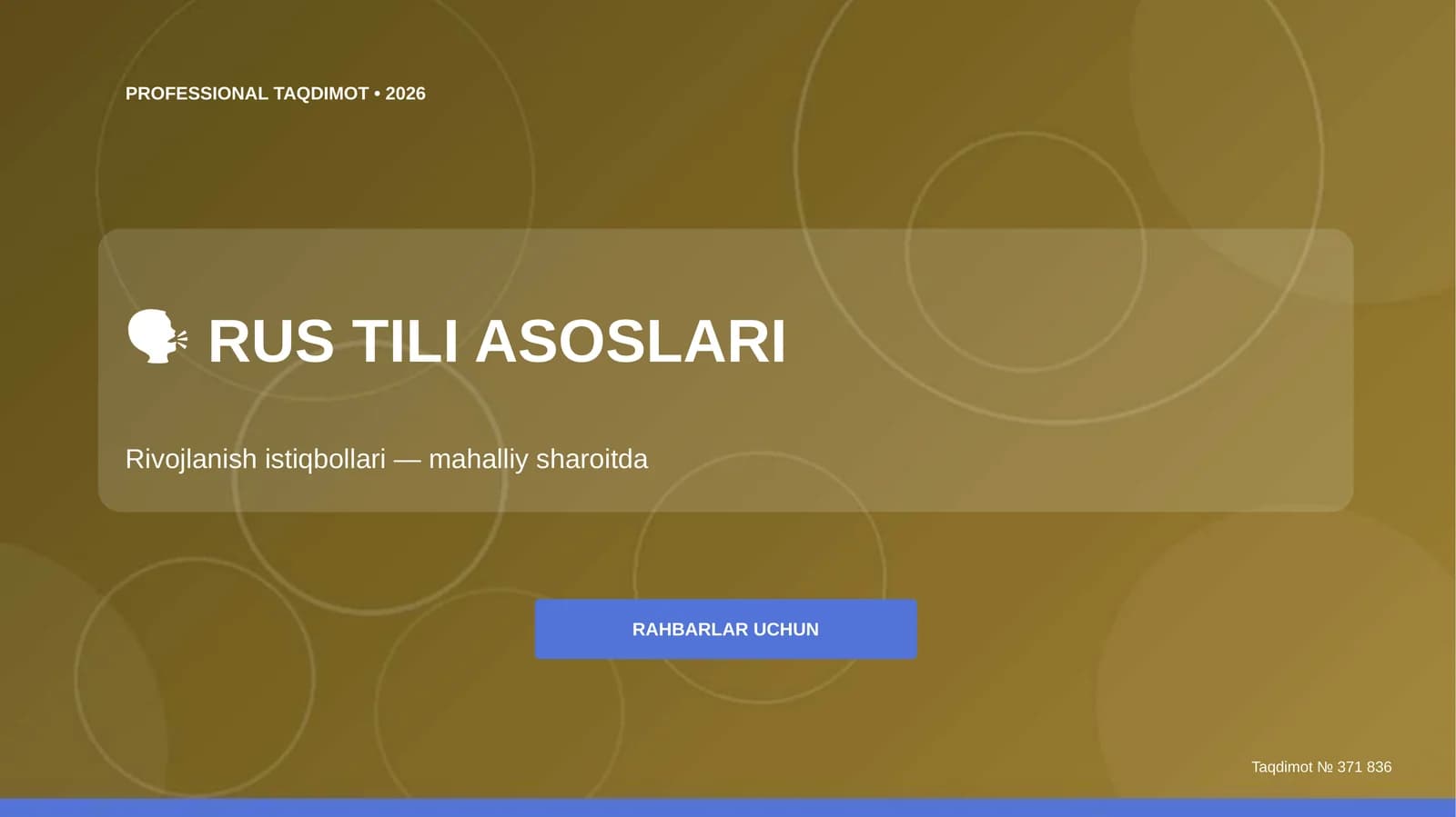 RUS TILI ASOSLARI