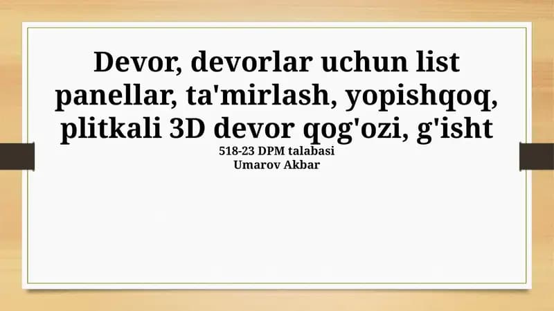 Devor panellari