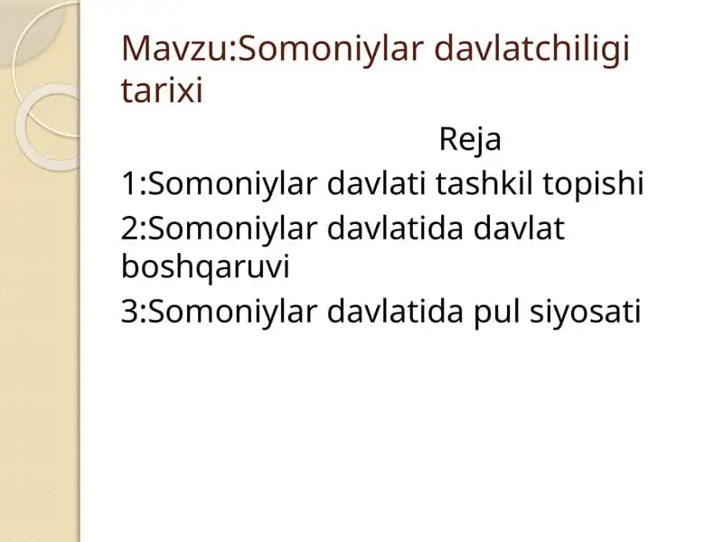 Somoniylar davlatchiligi