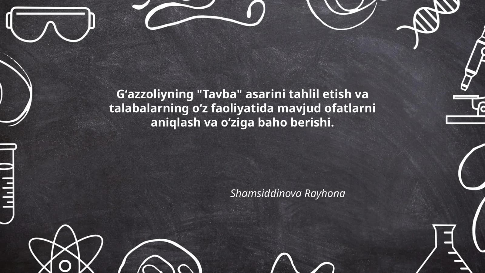 Gʻazzoliyning "Tavba" asari