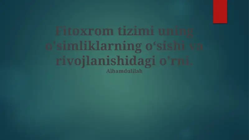 Fitoxrom tizimi