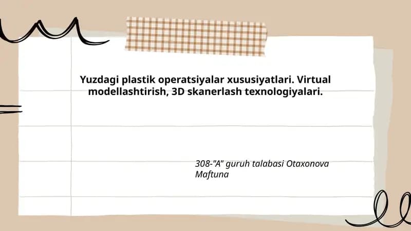Yuzdagi plastik operatsiyalar