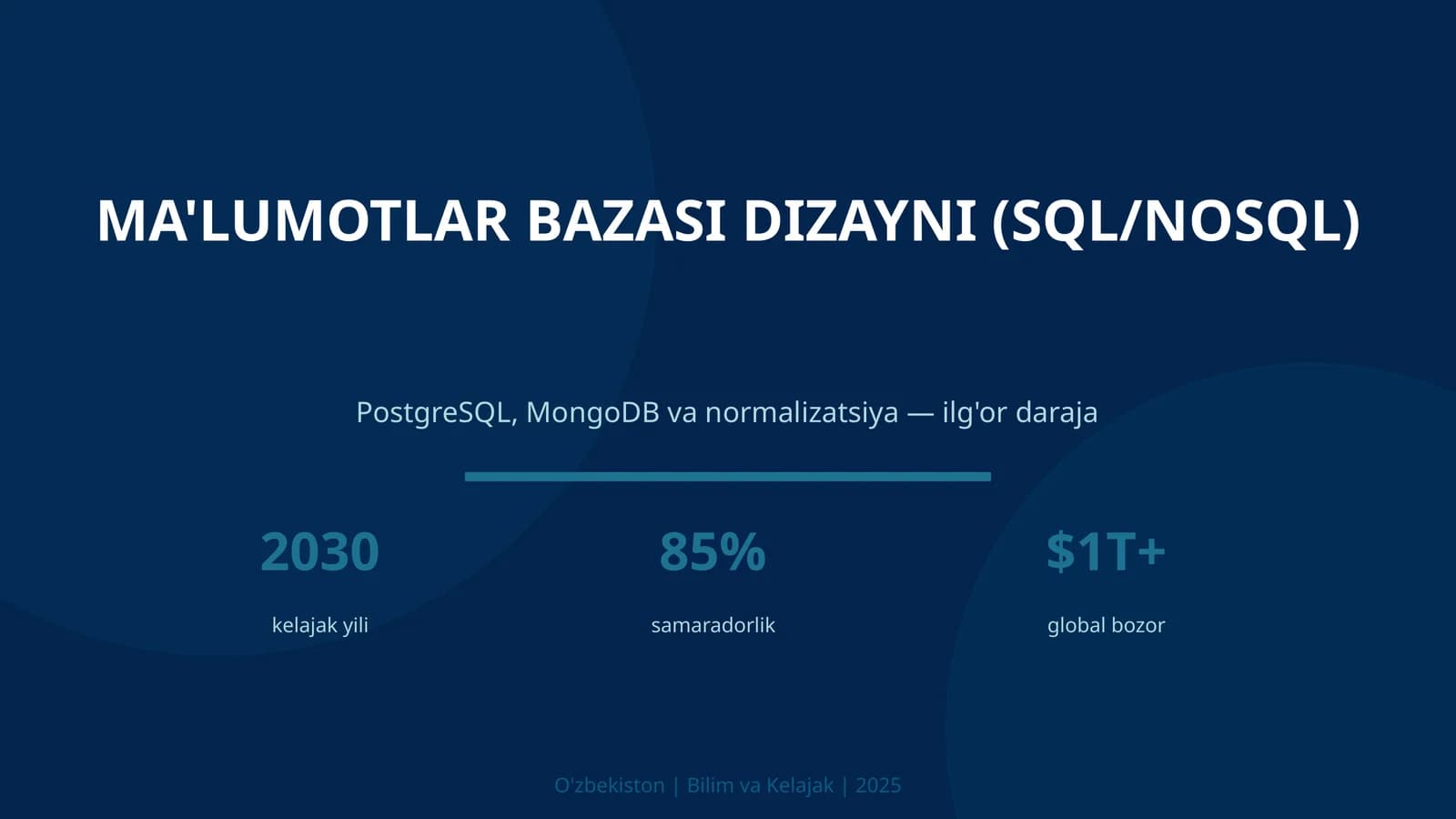 Ma'lumotlar Bazasi Dizayni