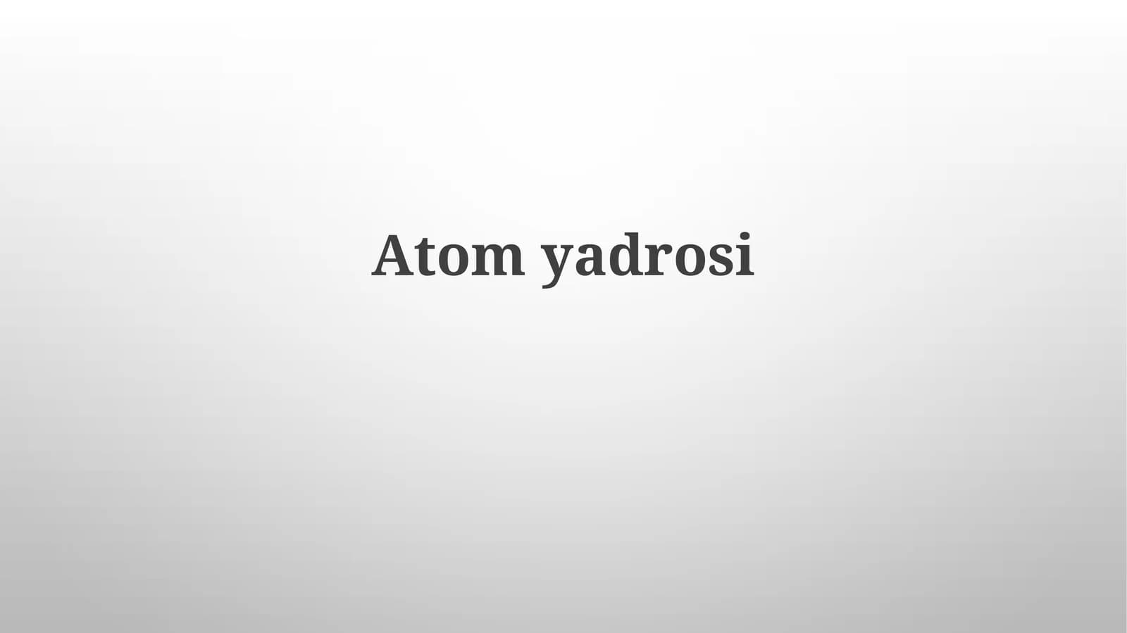 Atomyadrosi