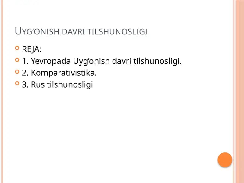 Uyg’onishdavritilshunosligi