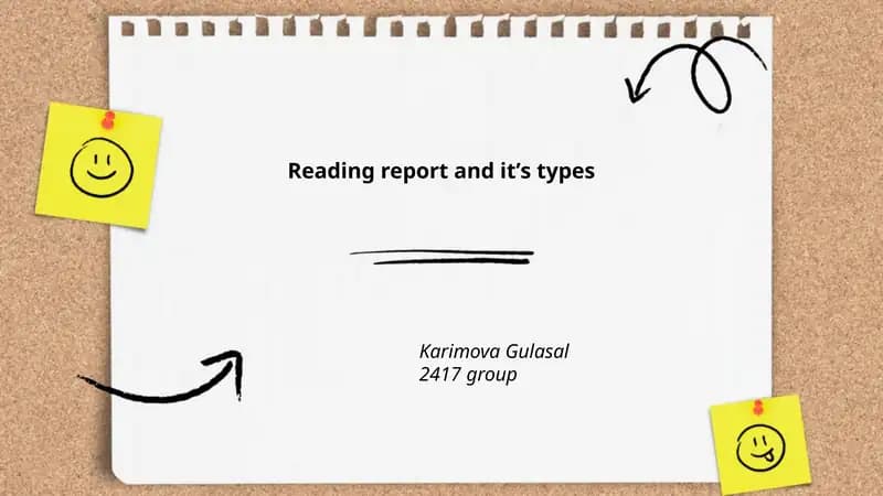 Reading report and itʼs types