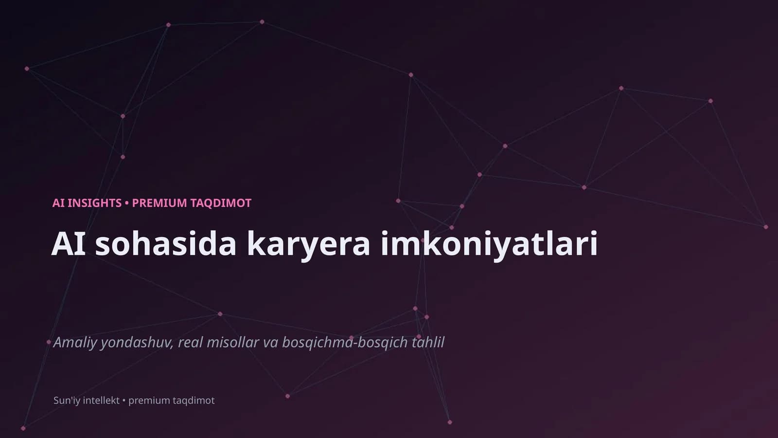 AI INSIGHTS • PREMIUM TAQDIMOT