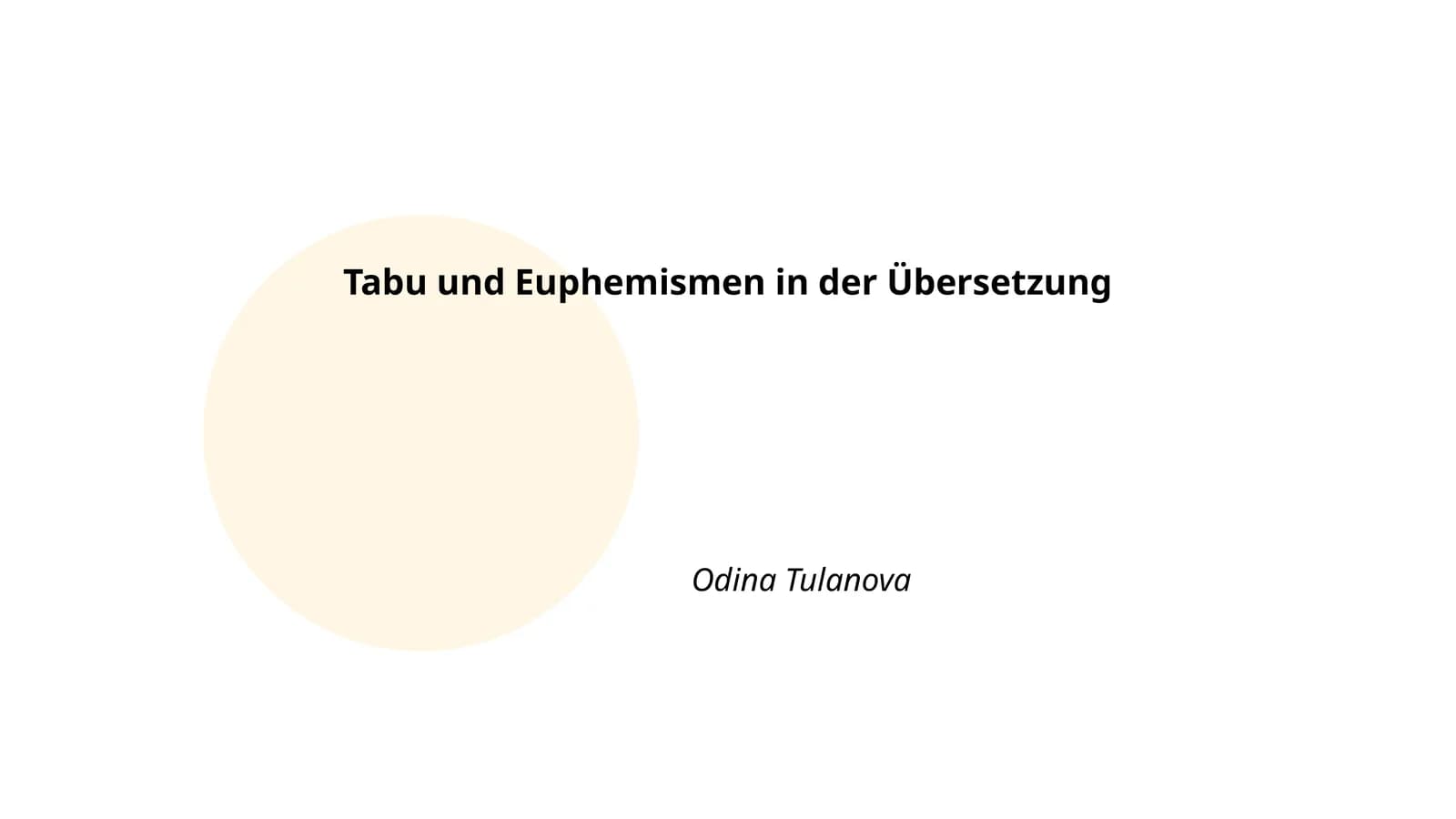 Tabu und Euphemismen in der Übersetzung