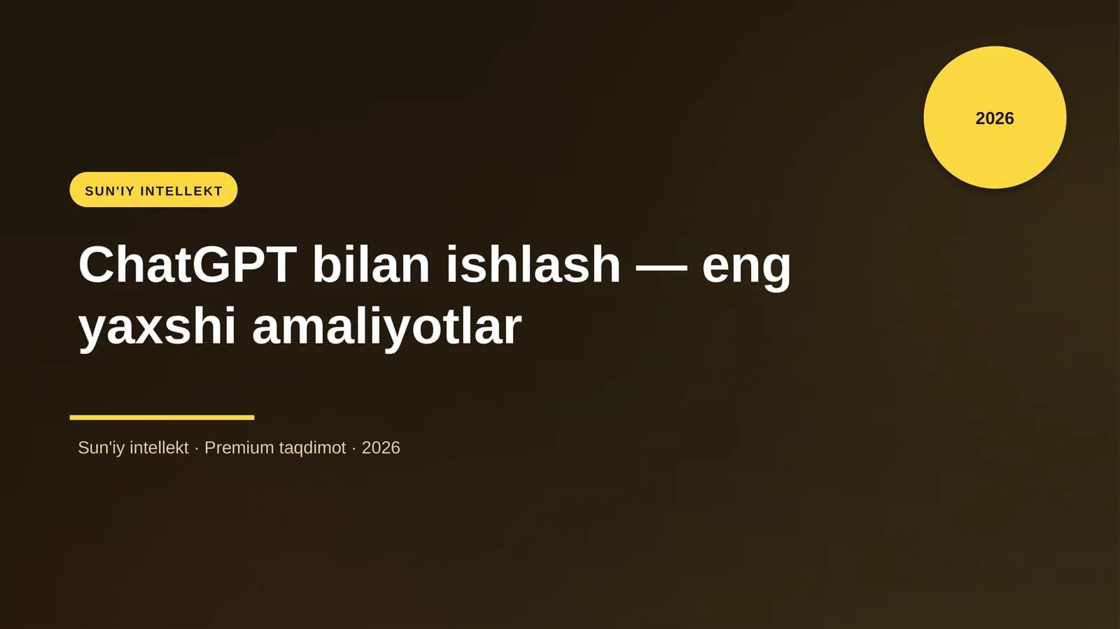 ChatGPT bilan ishlash — eng yaxshi amaliyotlar