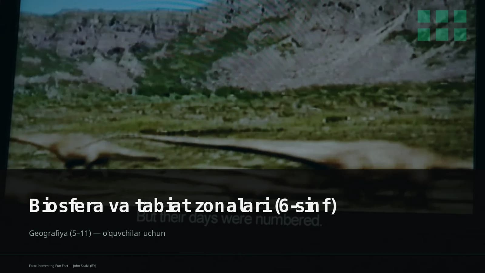 Biosfera va tabiat zonalari (6-sinf)