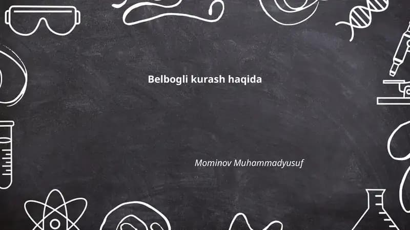 Belbogʻli kurash haqida