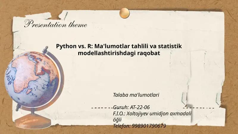 Python vs. R: Ma'lumotlar tahlili va statistik modellashtirishdagi raqobat