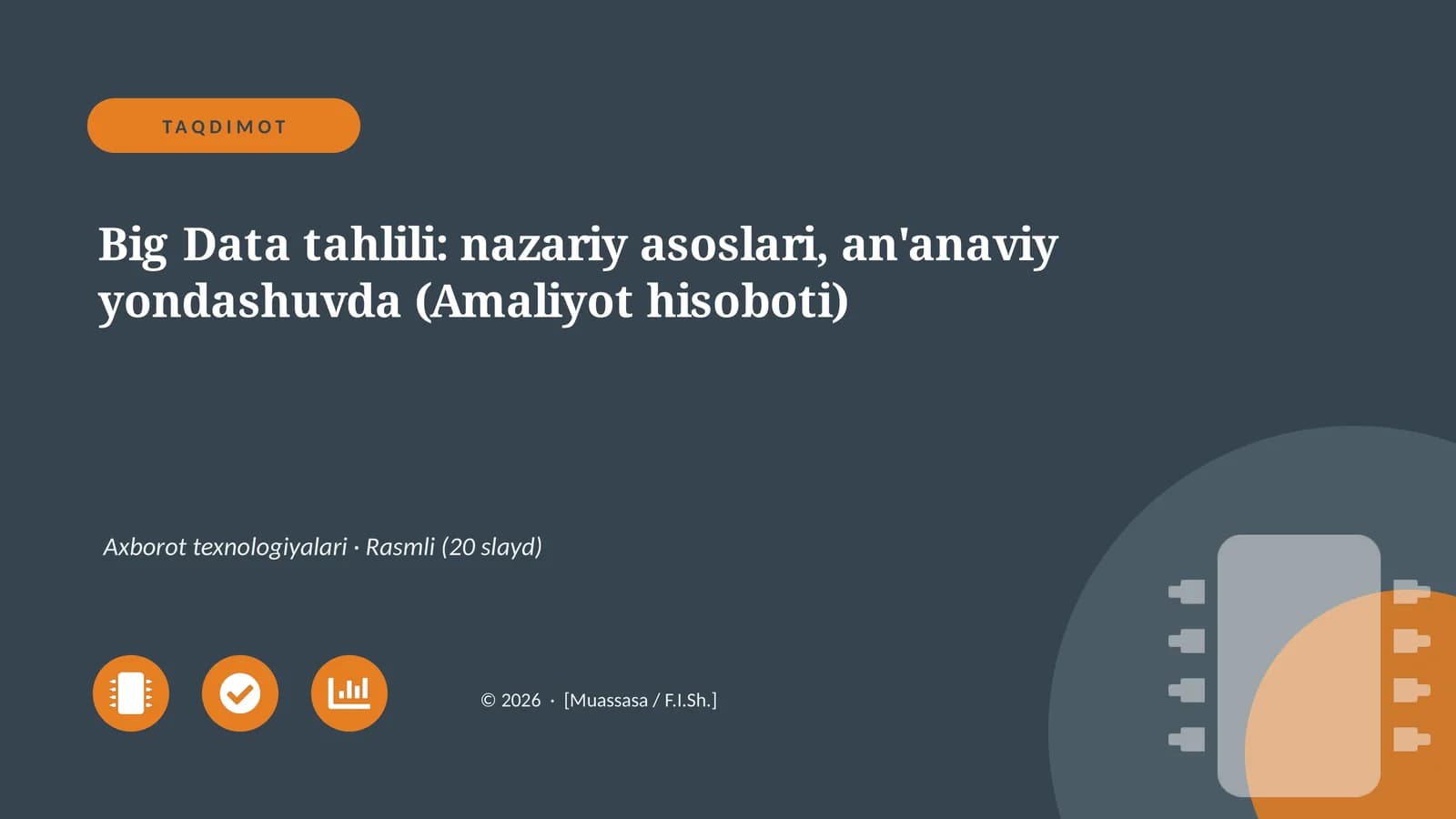 Big Data tahlili: nazariy asoslari, an'anaviy yondashuvda