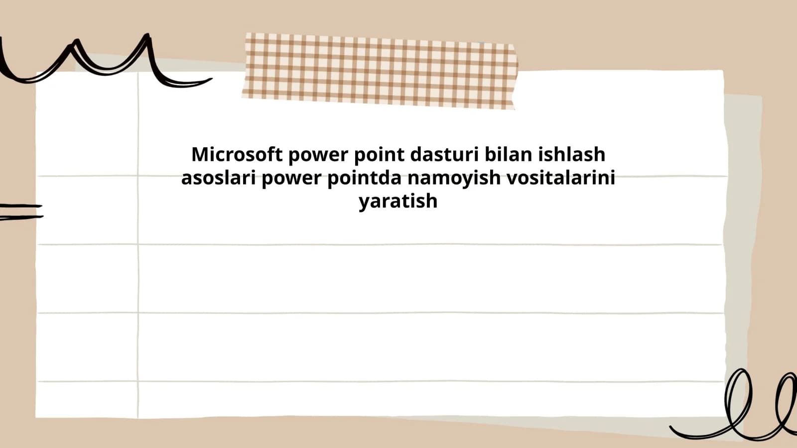 Microsoft PowerPoint Darslik