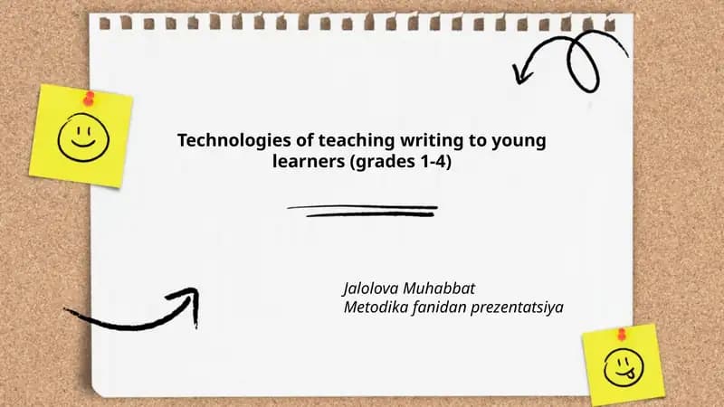Technologies of teaching writing to young learners (grades 1-4)