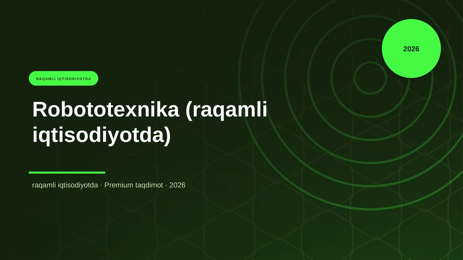 Robototexnika (raqamli iqtisodiyotda)