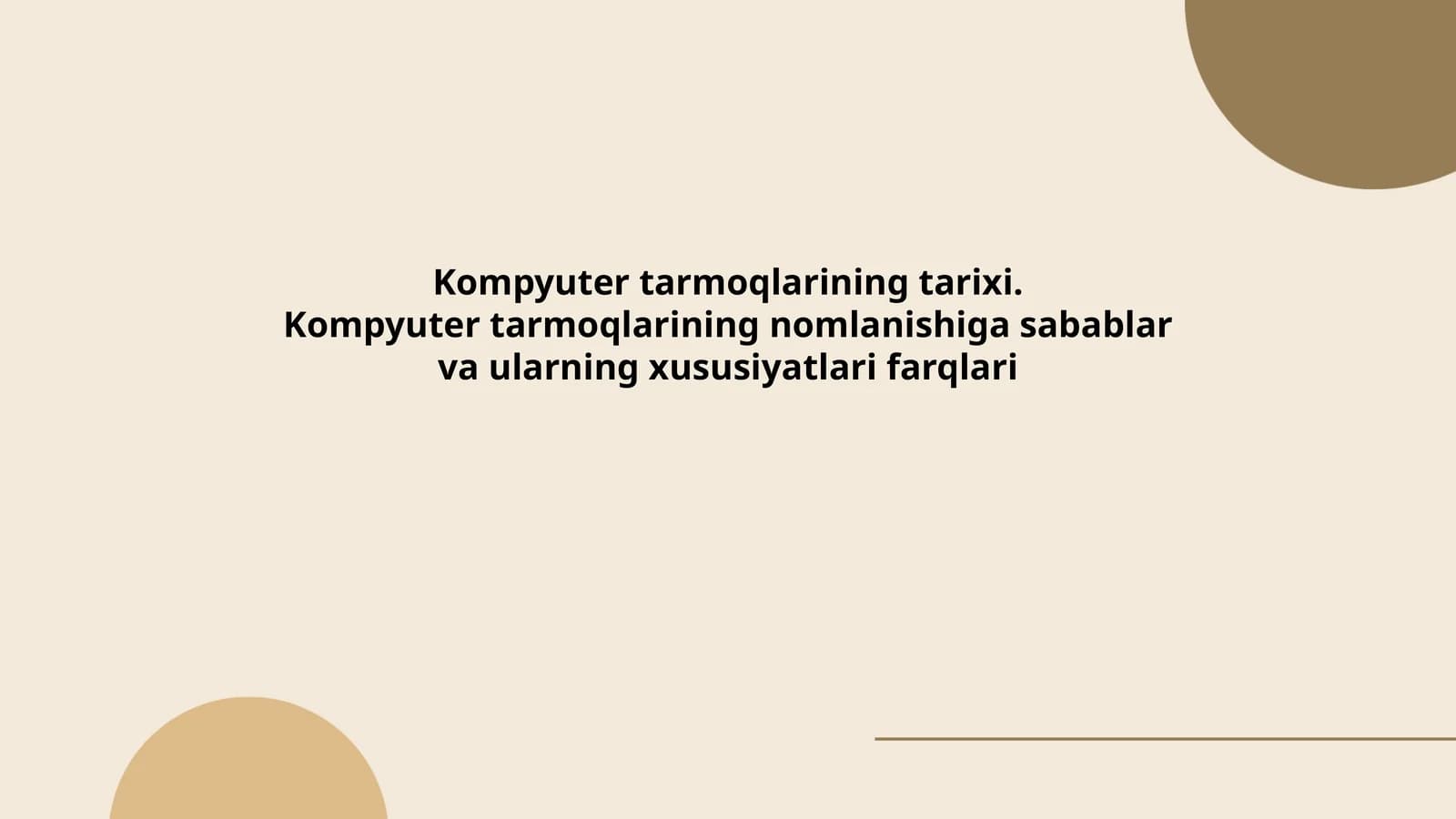 Kompyuter tarmoqlarining tarixi