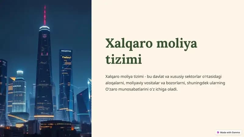 Xalqaro moliya tizimi