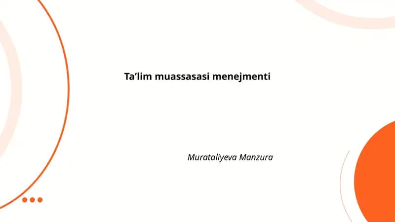 Taʼlim muassasasi menejmenti