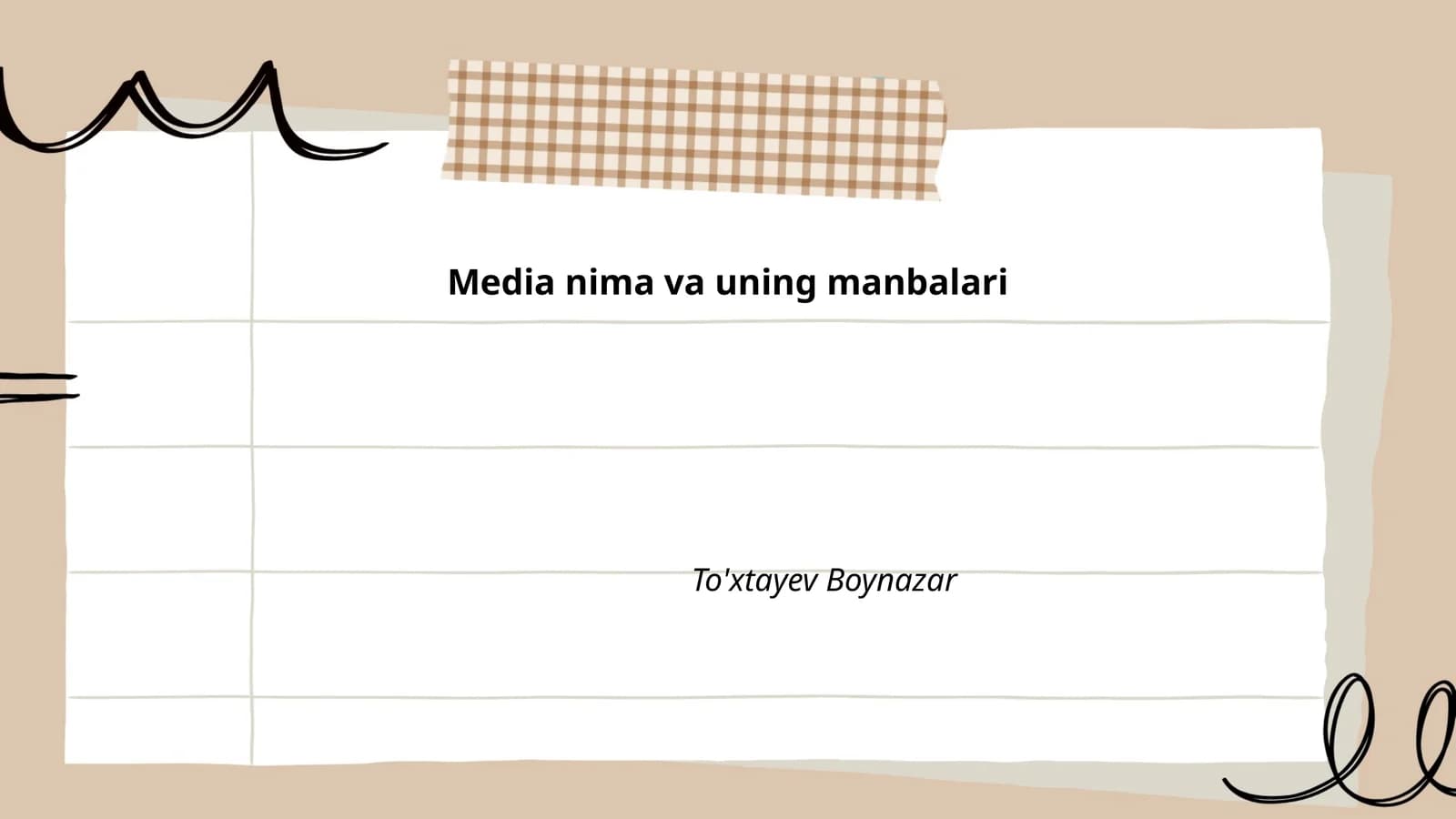 Media nima va uning manbalari