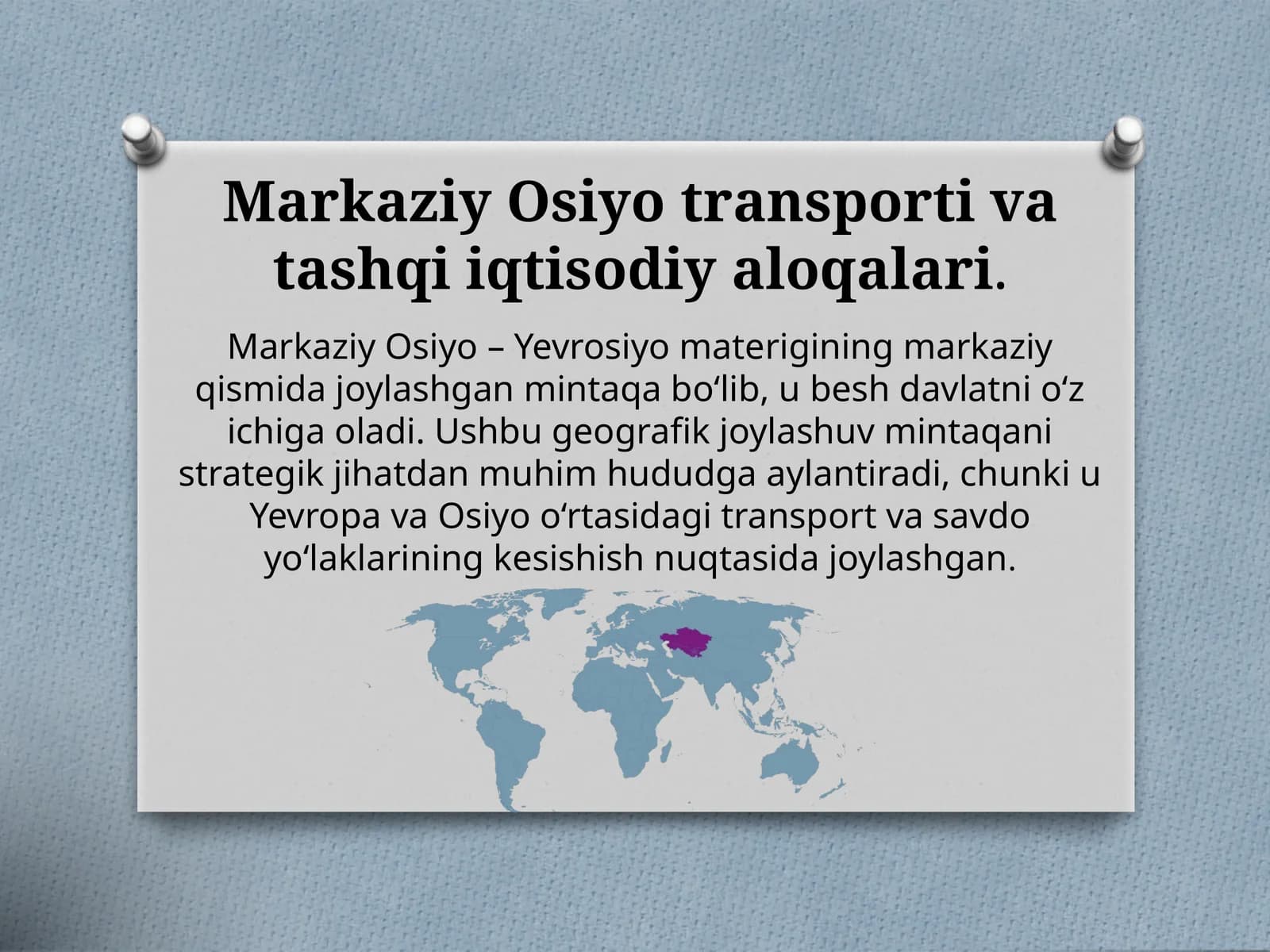 Markaziy Osiyo Transporti