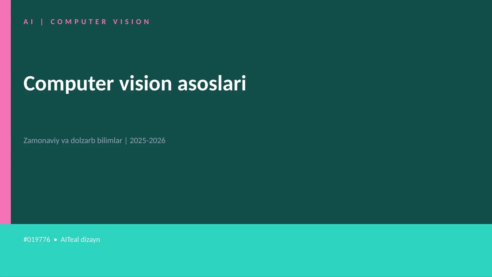 Computer vision asoslari