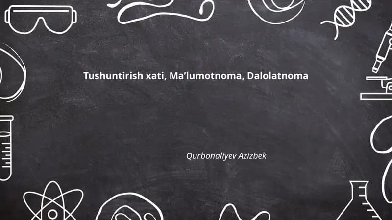 Tushuntirish xati