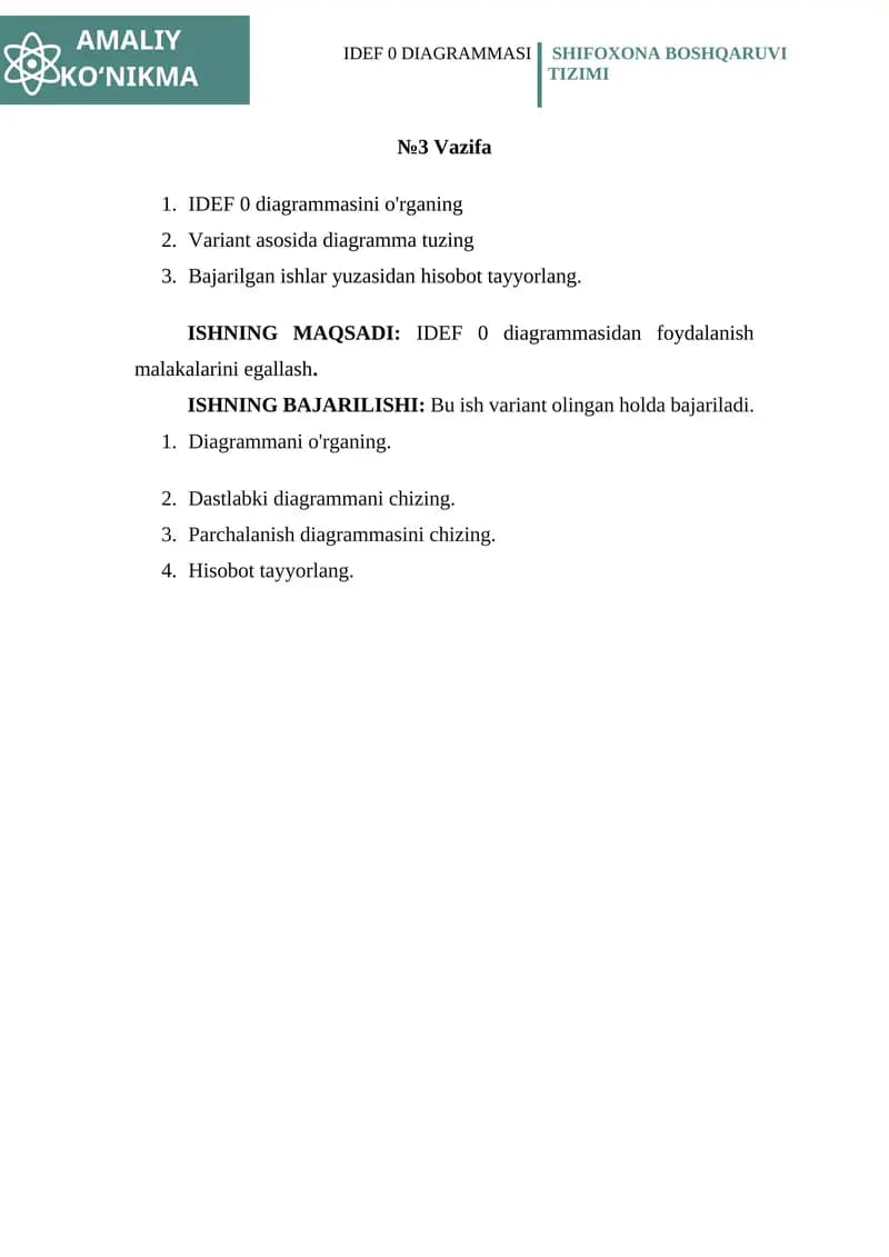 IDEF 0 DIAGRAMMASI