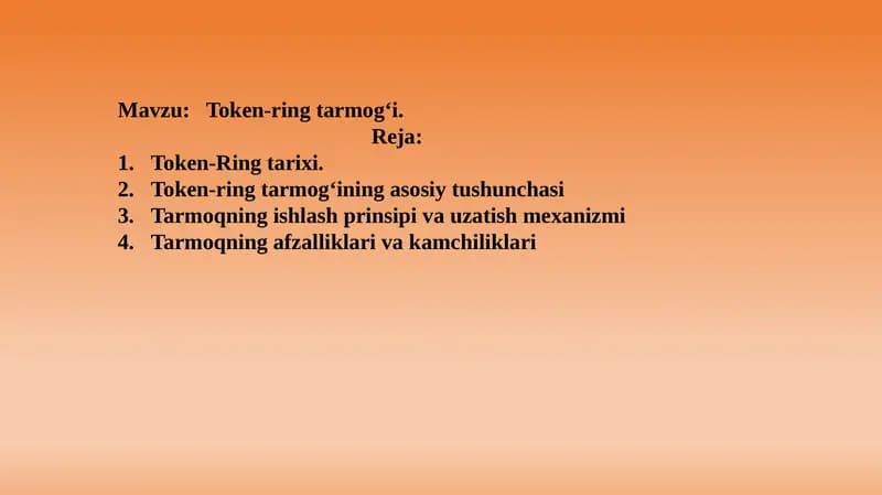Token ring tarmog'i