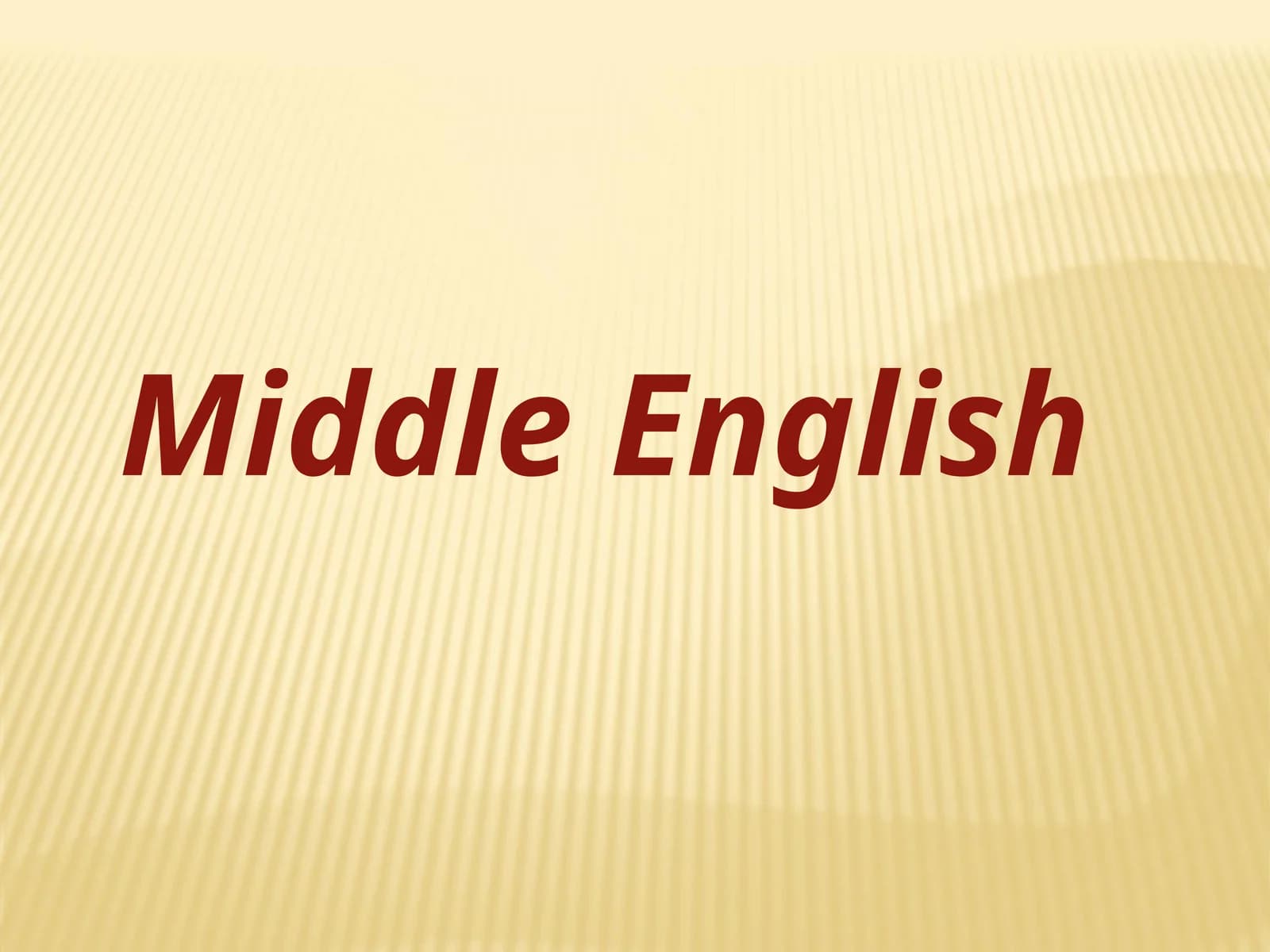 Middle English