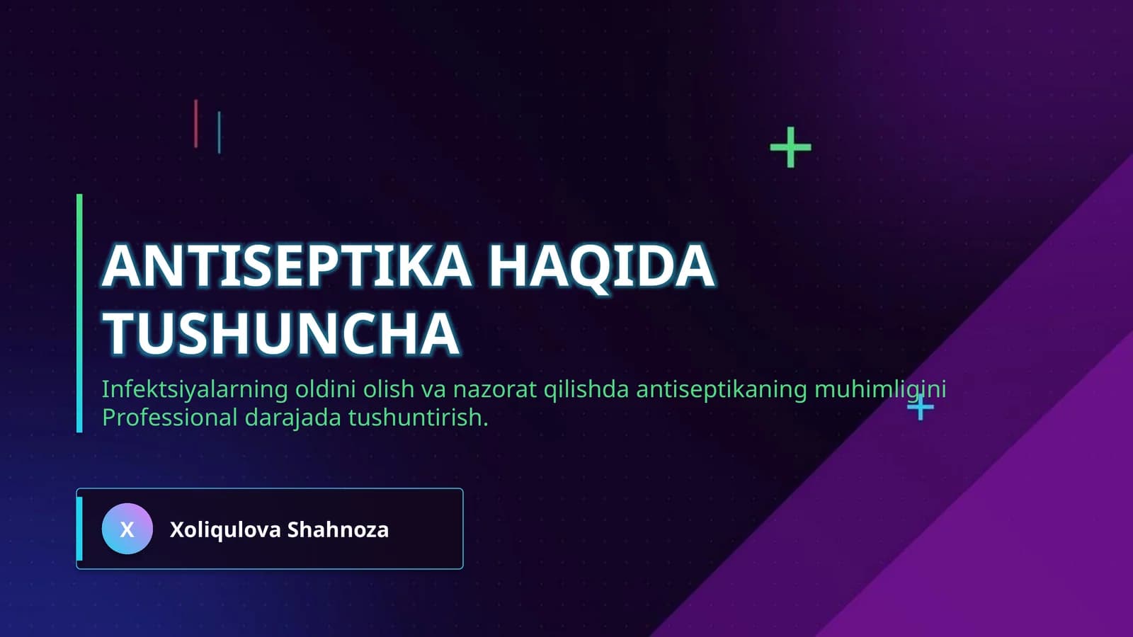 Antiseptika haqida tushuncha