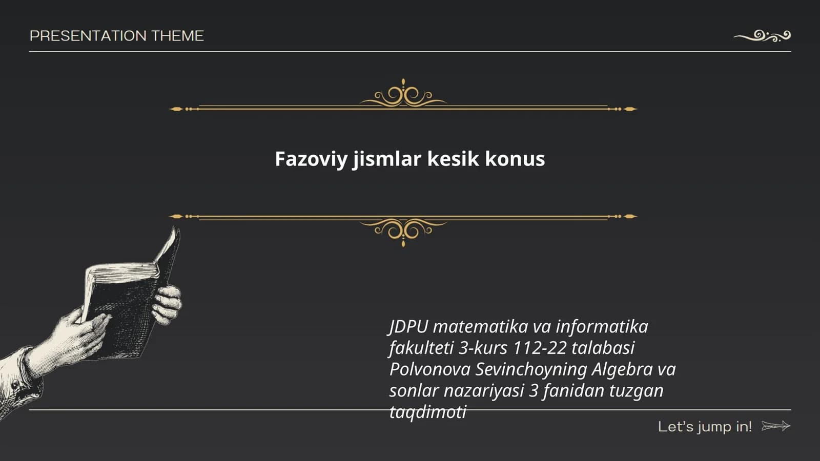Algebra va sonlar nazariyasi