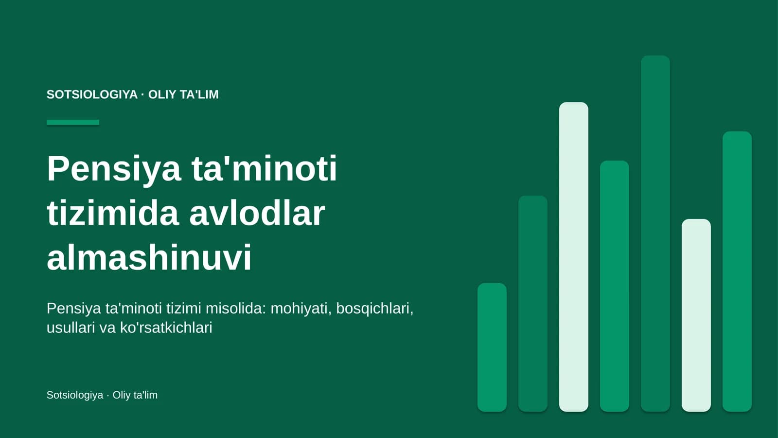 pensiya ta'minoti tizimida avlodlar almashinuvi 2755