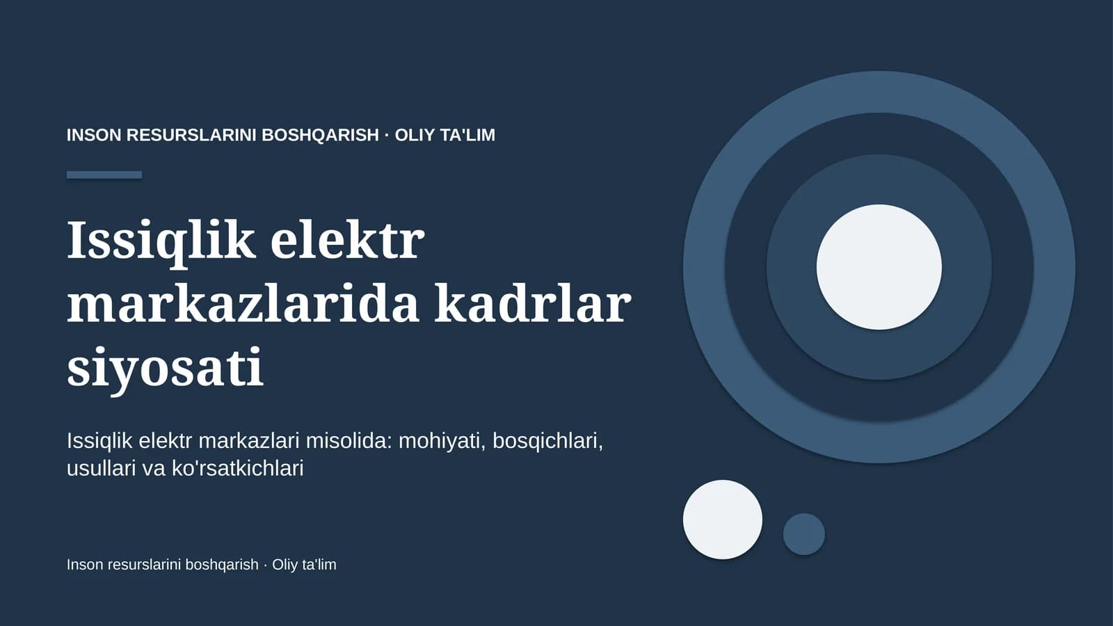 Issiqlik elektr markazlarida kadrlar siyosati