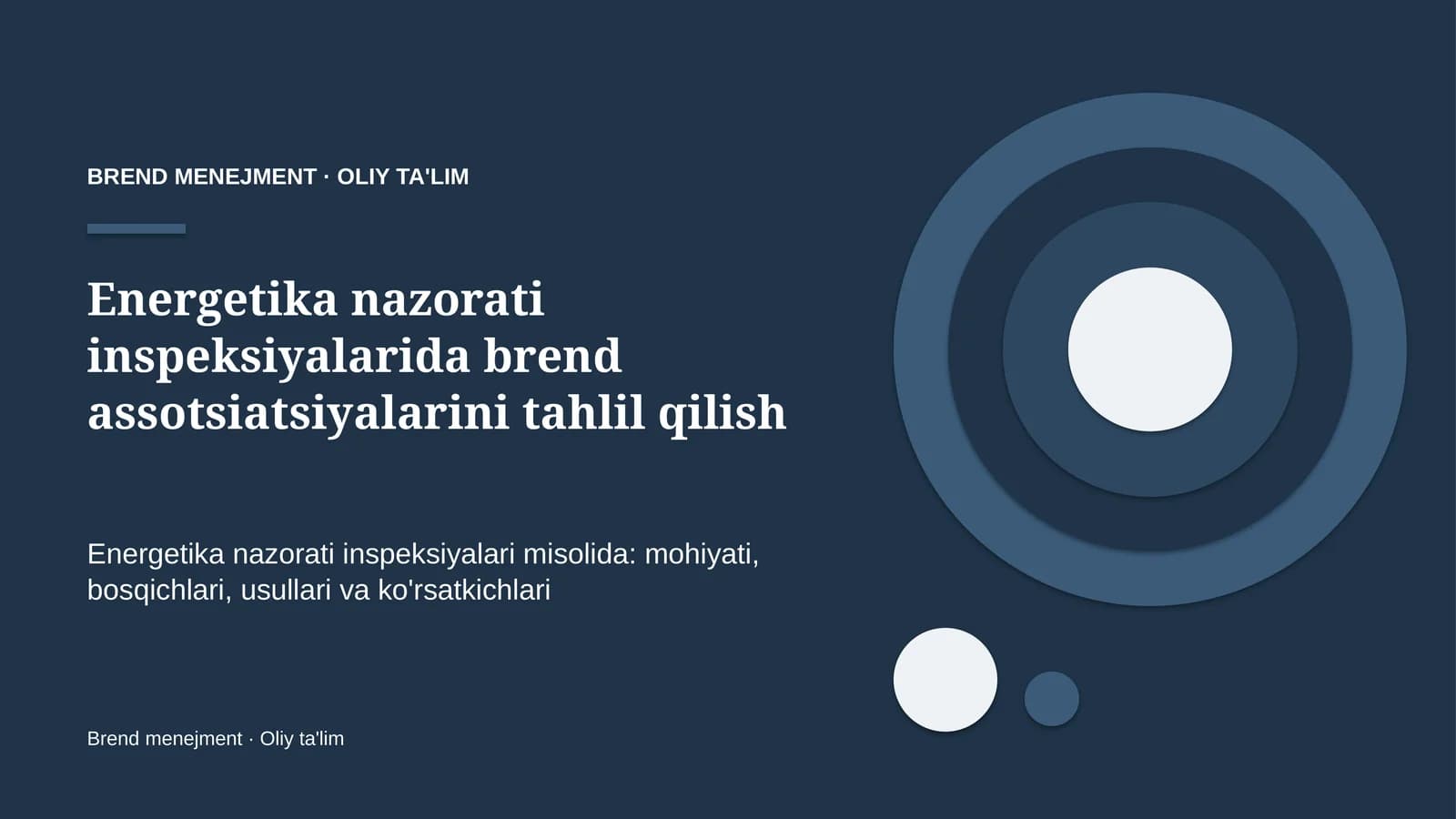 Energetika nazorati inspeksiyalarida brend assotsiatsiyalarini tahlil qilish