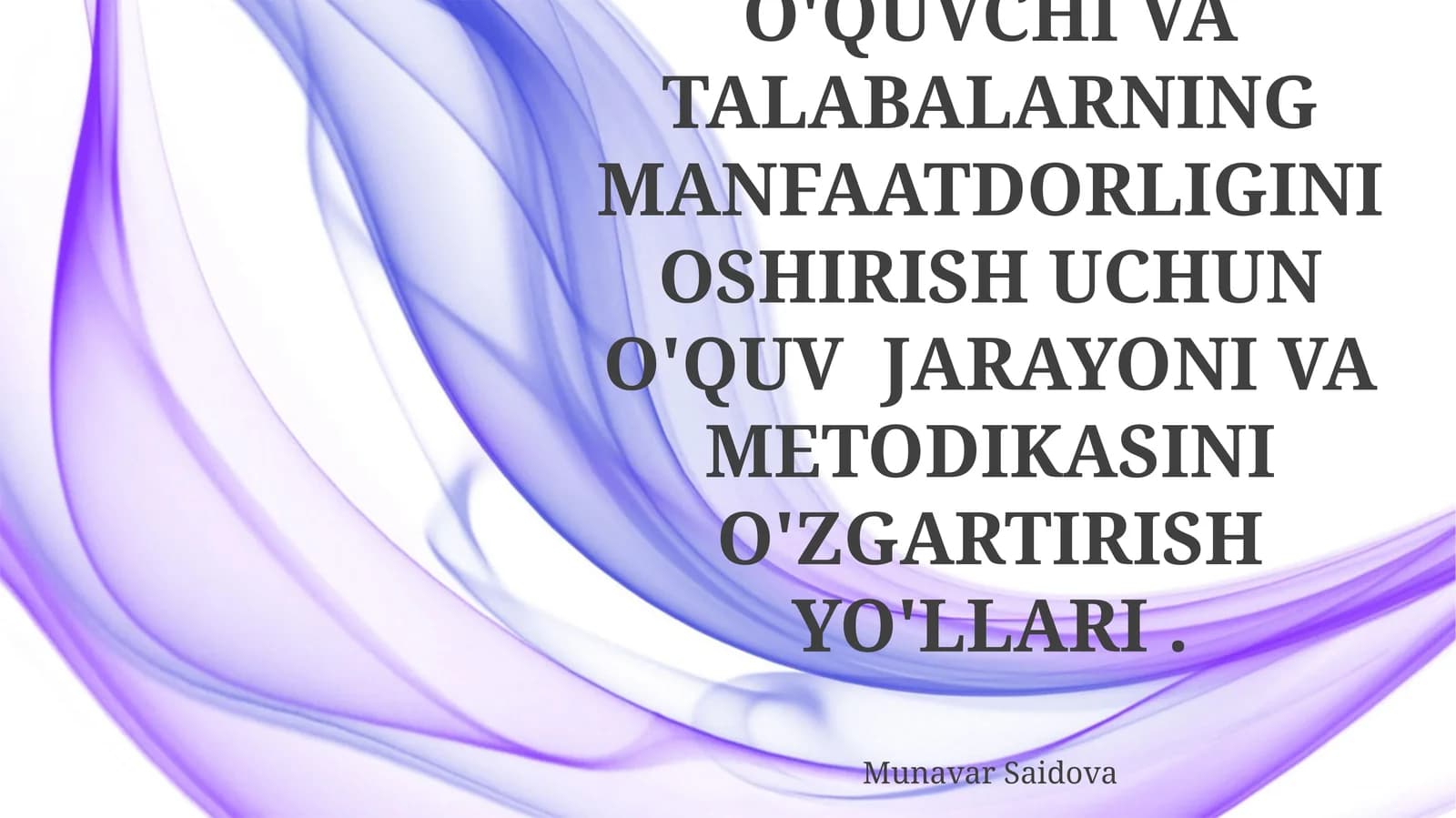 Talaba markazli o'qitish